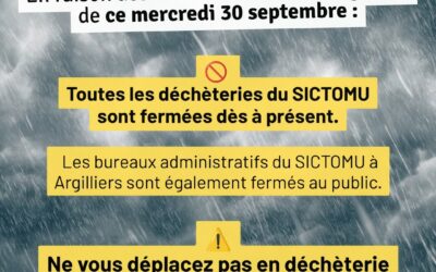 SICTOMU : fermeture des déchèteries